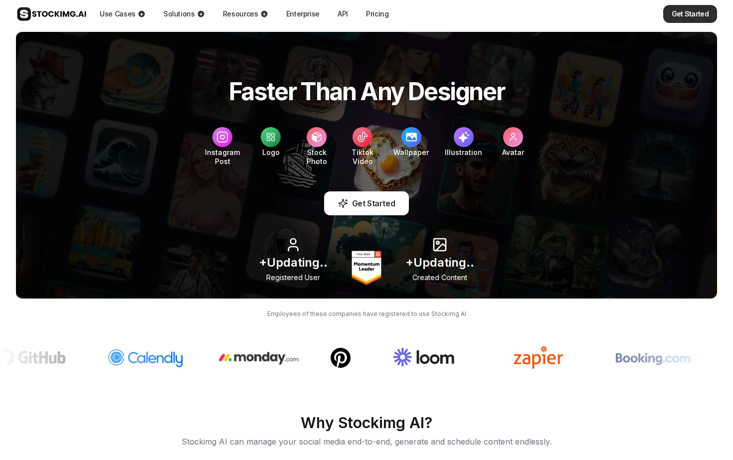 Stockimg AI 页面快照